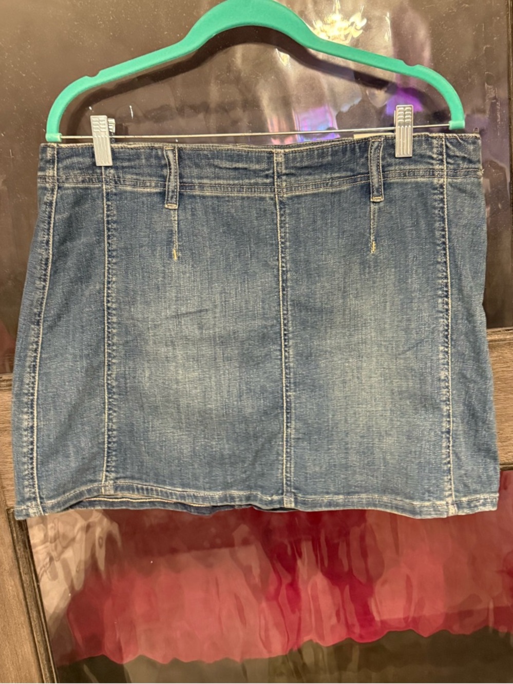 Free People We The Free Daylight Denim Mini Skirt in Daybreak